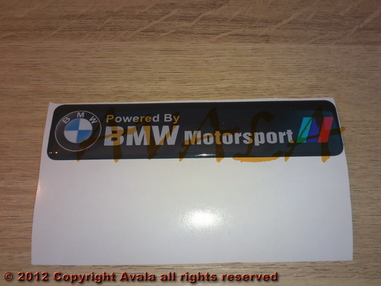 Vignetta 120x26mm \"BMW Motorsport\" nera *10902459*