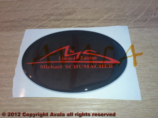 Vignette 100x65mm "Michael Schumacher" noir *10902462*