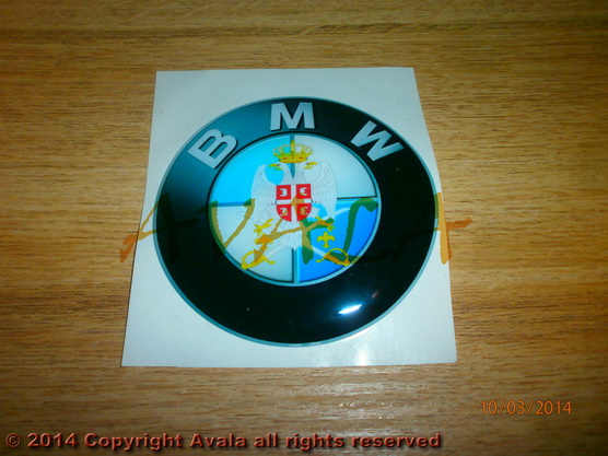 Stiker okrugli 80mm \"BMW\" (sa grbom) *10902534*