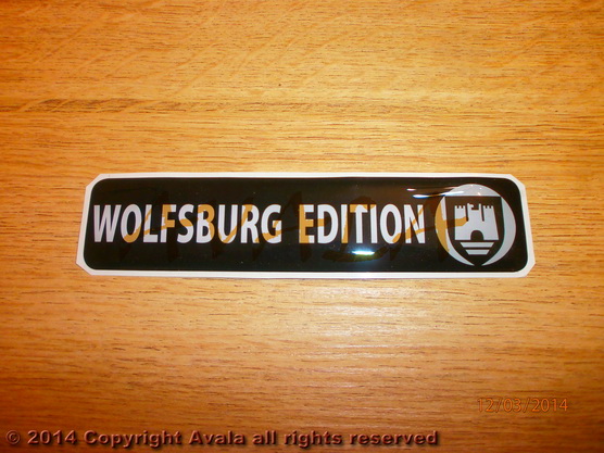 Stiker 120x26mm \"Wolfsburg edition\" (crni) *10902559*