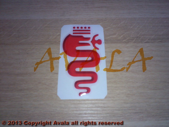 Sticker 60x105mm \"Alfa Romeo\" red *10902565*