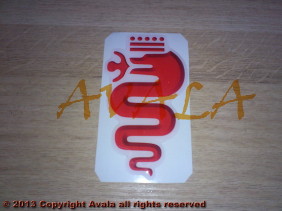 Stiker 60x105mm "Alfa Romeo" crveni *10902566*