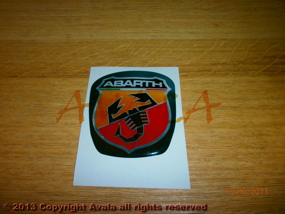 Vignetta 60x66mm "Abarth" (nuova emblema) *10902668*