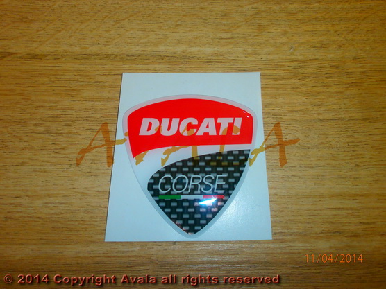 Stiker 63x67mm \"Ducati Corse\" *10902780*