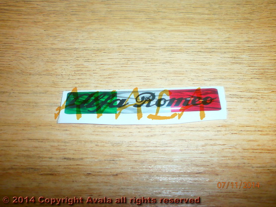 Stiker 60x10mm \"Alfa Romeo\" *10902863*