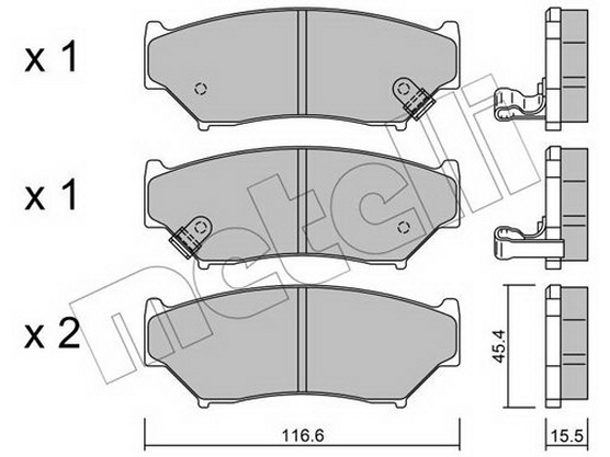 Brake pad set front, disc brake *14004052*