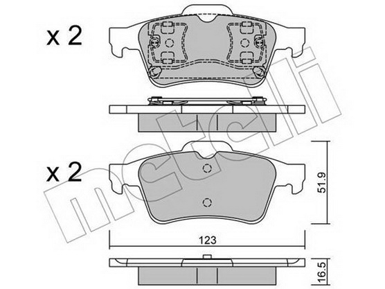 Brake pad set rear, disc brake *14204183*
